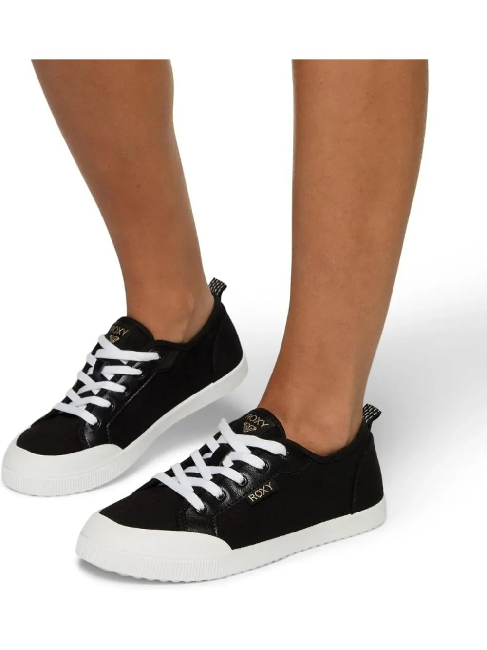 Women's Black Lightweight Low Top Lace Up Casual Fashion Shorebreak Sneakers